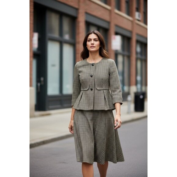 Talbots two-piece tweed skirt suit set "Read" Classic Career Preppy - Picture 1 of 12